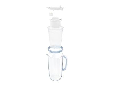 BRITA Glass - Vannfiltermugge - Størrelse 19.3 x 13.8 cm - Høyde 27.7 cm - 2.5 L - lys blå