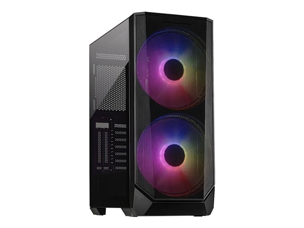 Inter-Tech IT-3503 Airstream - Tower spel - utökad ATX - genomskinlig sidopanel (härdat glas) - ingen strömförsörjning (ATX) - USB/ljud