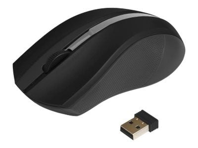 ART AM-97A - Mus - optisk - 3 knapper - trådløs - 2.4 GHz - USB trådløs mottaker - svart