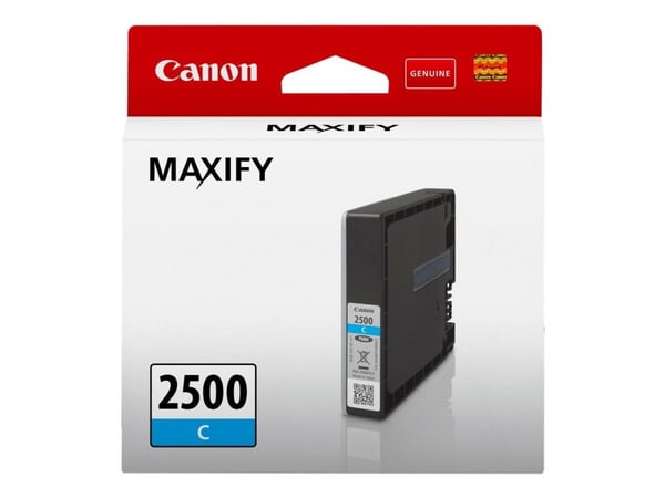 Canon PGI-2500 C - 9,6 ml - syaani - alkuperäinen - mustesäiliö - MAXIFY iB4050, iB4150, MB5050, MB5150, MB5150, MB5150, MB5155, MB5350, MB5450, MB...