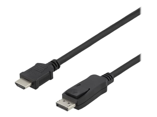 DELTACO - Adapterkabel - DisplayPort hann til HDMI hann - 3 m - svart - 4K 30Hz støtte