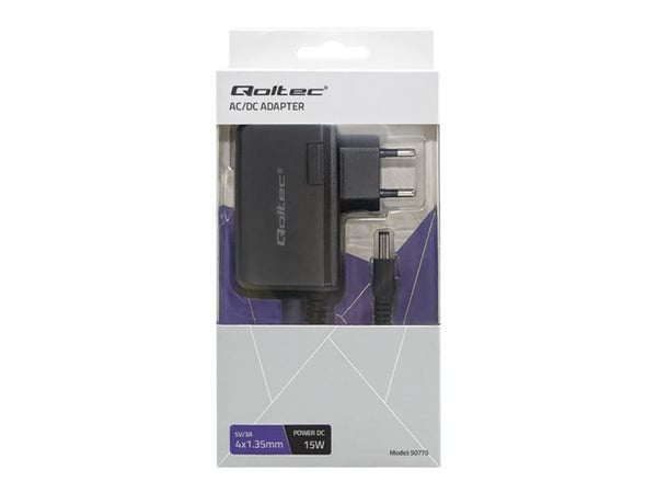 Qoltec 50775 - Strömadapter - AC 220-240 V - 15 watt