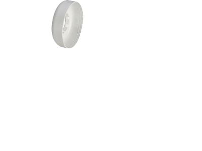 FIX-PRO Hvid plastroset 32 mm med højde på 25 mm og bredde på 75 mm