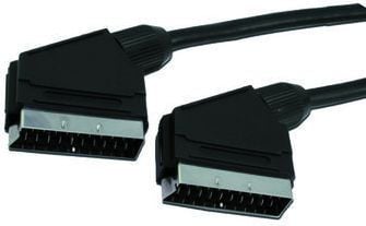 MediaRange - Video/lydkabel - SCART hann til SCART hann - 1.4 m - svart