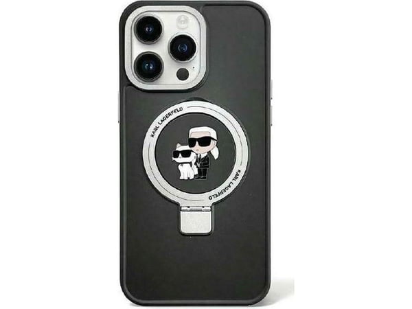 Karl Lagerfeld Karl Lagerfeld KLHMP15MHMRSKCK iPhone 15 Plus 6.7"czarny/black hardcase Ring Stand Karl&Choupettte MagSafe Karl Lagerfeld Karl Lagerfeld KLHMP15MHMRSKCK iPhone 15 Plus 6.7"czarny/black hardcase Ring Stand Karl&Choupettte MagSafe
