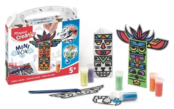 Maped Creativ Luova, jossa on totoja ja värillistä hiekkaa