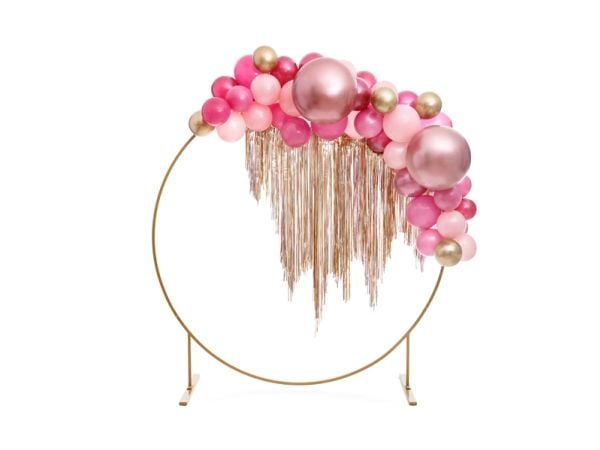 PartyDeco OLBOM-G-019R, Lekeballong, Latex, Rosegull, Rund, 8 år, 60 cm