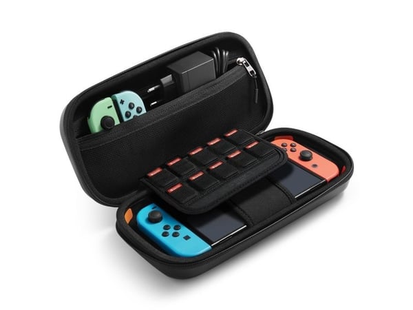 Spigen Rugged Armor Pro Pouch, Kovakotelo, Nintendo, Musta, EVA (etyleenivinyyliasetaatti), Polyuretaani, Nintendo Switch OLED, Naarmuuntumaton, Is...