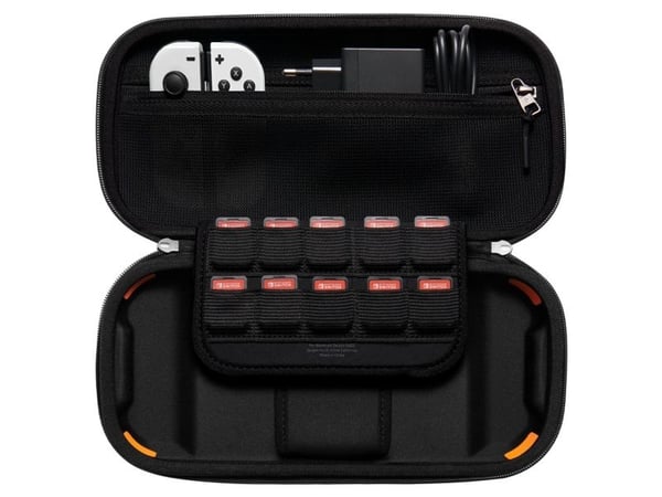 Spigen Rugged Armor Pro Pouch, Kovakotelo, Nintendo, Musta, EVA (etyleenivinyyliasetaatti), Polyuretaani, Nintendo Switch OLED, Naarmuuntumaton, Is...