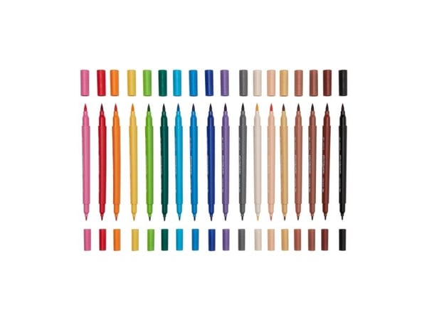 OOLY Color Together, 18 kpl, Beige, Musta, Sininen, Ruskea, Syaani, Vihreä, Harmaa, Vaaleansininen, Vaaleanvihreä,..., 3 vuosi/vuosia, Fibre tip, P...