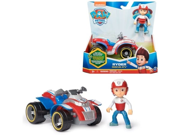 PAW Patrol PAW VHC BscVehicle Sustainable Ryder GML, fyrhjuling, PAW Patrol, 3 år, plast, blå, röd, vit