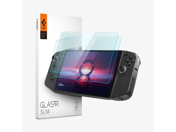 Spigen Glas.tR SLIM, Skjermbeskytter, Lenovo Legion Go, Gjennomsiktig, Herdet glass, Ripebestandig, 2 stykker