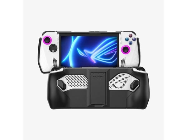 Spigen Thin Fit Pro, Suojus, ASUS, musta, Polykarbonaatti (PC), Termoplastinen polyuretaani (TPU), ROG Ally, Pudotuksen kestävä, Naarmuuntumisenkes...