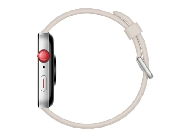 Huawei Watch Fit 3 - Aluminiumslegering - smartklokke med stropp - lær - hvit - håndleddstørrelse: 120-190 mm - display 1.82" - Bluetooth, Wi-Fi - ...