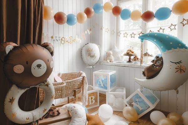 PartyDeco FB196-001J, lekeballong, folie, flerfarget, bilde, fest, universell