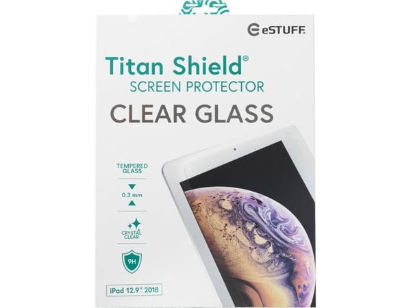 eSTUFF Titan Shield - Skjermbeskyttelse for nettbrett - glass - blank - for Apple 13-inch iPad Air (M2); 13-inch iPad Pro (M4)