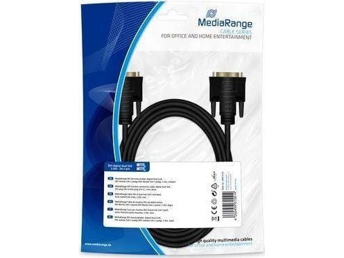 MediaRange MRCS129, 2 m, DVI, DVI, Hankjønn, Hankjønn, Sort
