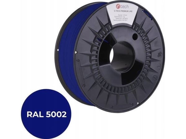 3D-printerfilament C-TECH PREMIUM LINE PETG ultramarin RAL5002 1.75mm 1 kg