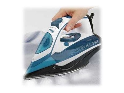 BLACK+DECKER BXIR2402E - Dampstrykejern - såleplate: rustfritt stål - 2400 W