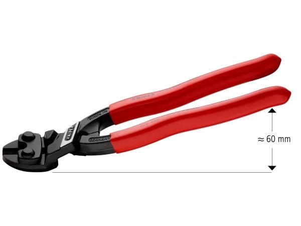 Knipex 71 21 200, Boltkutter, 6 mm, Kromvanadiumstål, Plast, Rød, 200 mm