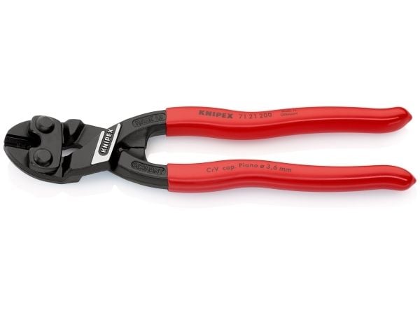 Knipex 71 21 200, Boltkutter, 6 mm, Kromvanadiumstål, Plast, Rød, 200 mm