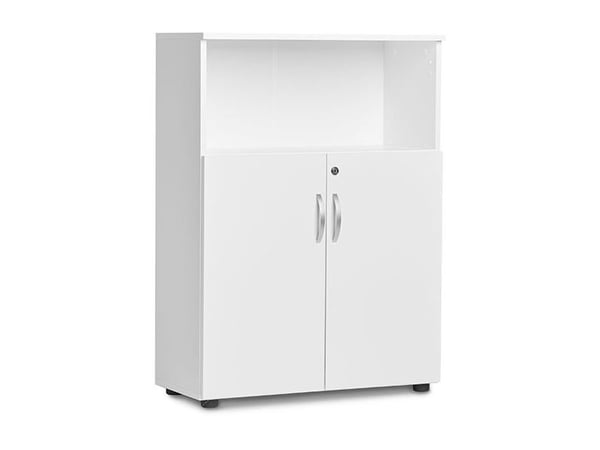 Kontorskab Ekoflex 800x1090 mm, Hvid med lave døre