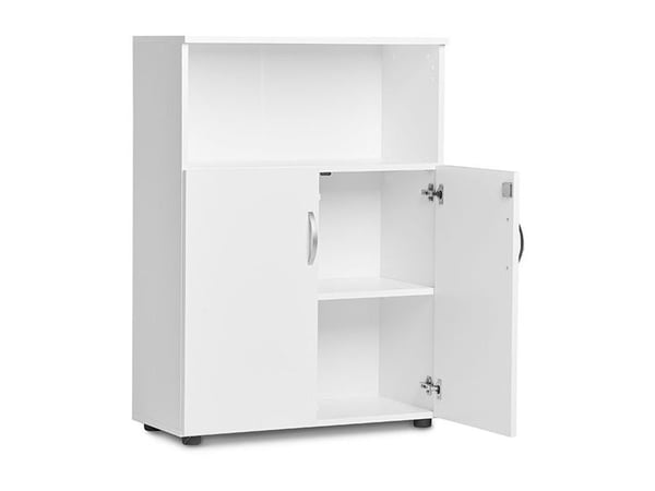 Kontorskab Ekoflex 800x1090 mm, Hvid med lave døre