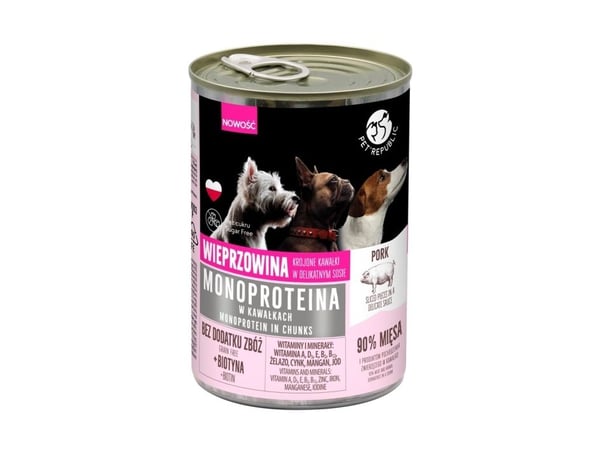 PET REPUBLIC Monoprotein Pork - vådt hundefoder - 400g