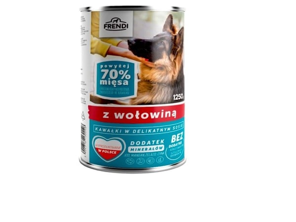 FRENDI with Beef chunks in delicate sauce - vådt hundefoder - 1250g