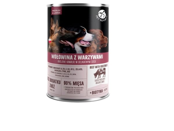 Pet Republic DOG can BEEF GRØNTSAKER saus /8 1250g