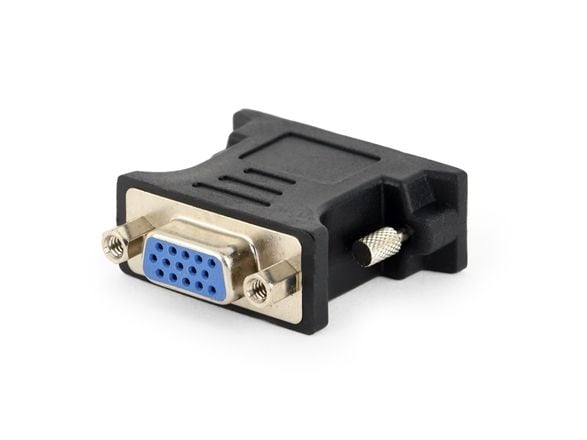 Gembird A-DVI-VGA-BK, DVI-A, VGA 15-pin, Musta, Metallinen