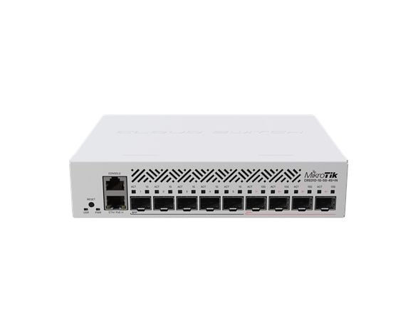 MikroTik CRS310-1G-5S-4S+IN - Switch - L3 - 5 x Gigabit SFP + 4 x 10 Gigabit SFP+ + 1 x 10/100/1000 - skrivbordsmodell, rackmonterbar - PoE+ - Liks...