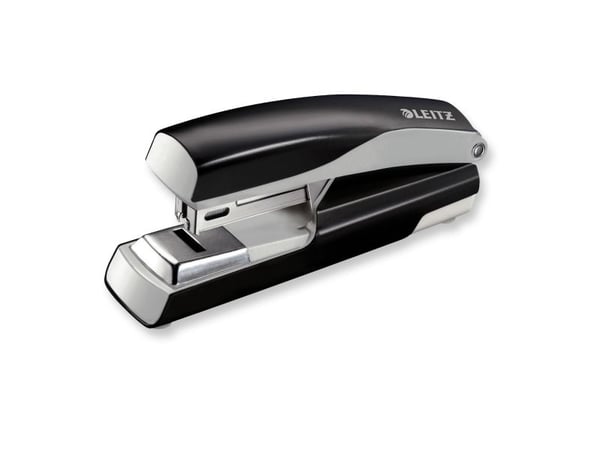Leitz NeXXt Metallinitoja 5505 New 30 arkkia Flat Clinch, 30 arkkia, Musta, Hopea, Litteä nidonta, 26/6, Metalli, Muovi, 80 g/m²