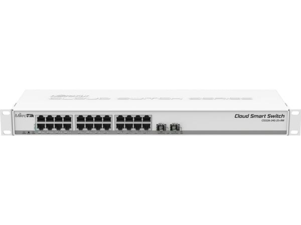 MikroTik Cloud Smart Switch CSS326-24G-2S+RM - Switch - smart - 24 x 10/100/1000 + 2 x 10 Gigabit SFP+ - rackmonterbar - PoE