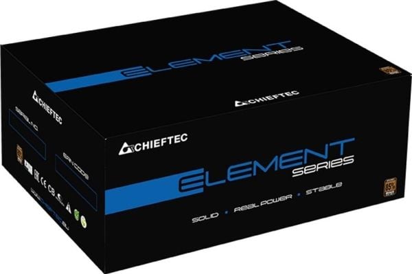 Chieftec ELEMENT Series ELP-700S - Strømforsyning (intern) - ATX12V 2.3 - 80 PLUS Bronze - AC 230 V - 700 watt - aktiv PFC - decent black
