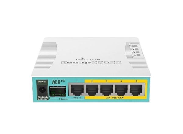MikroTik RouterBOARD hEX RB960PGS - Ruter - 4-ports switch - 1GbE