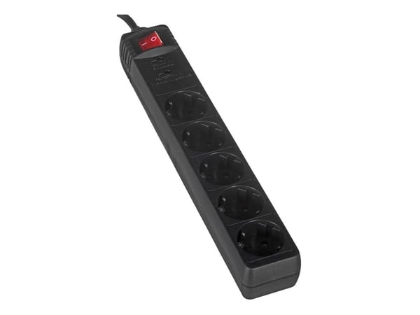 Gembird SPG5-C-10, 250 J, 5 AC-pistorasia(a), Tyyppi F, 250 V, 50 - 60 Hz, 16 A