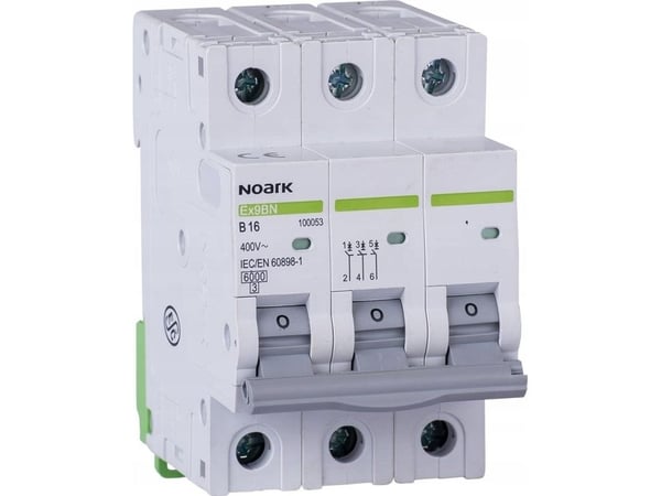 Noark Ex9BN 3P B63 ylivirtakytkimet