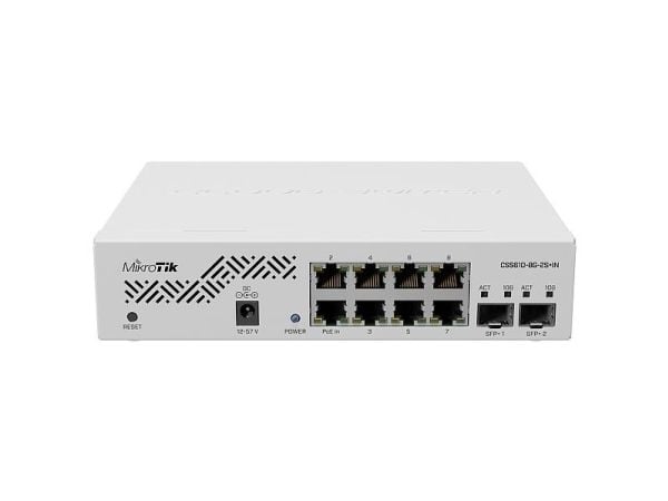 Mikrotik CSS610-8G-2S+IN, Gigabit Ethernet (10/100/1000), Strömförsörjning via Ethernet (PoE) stöd
