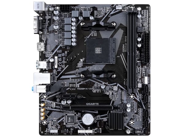 Gigabyte A520M K V2 - 1.0 - moderkort - micro ATX - Socket AM4 - AMD A520 Chipuppsättning - USB 3.2 Gen 1 - Gigabit LAN - inbyggda grafiken (CPU kr...