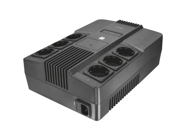 Trust Maxxon avbruddsfri strømforsyning (UPS) 800 VA 6 AC-utganger (23326)
