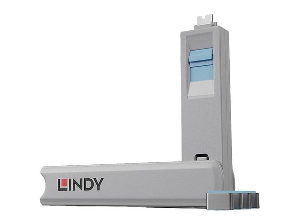 USB-port-beskytter 4-pak blå 40465 LINDY