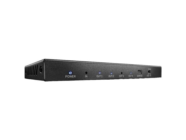 Lindy 38236, HDMI, 4x HDMI, 3840 x 2160 piksler, Sort, Metall, 4K Ultra HD