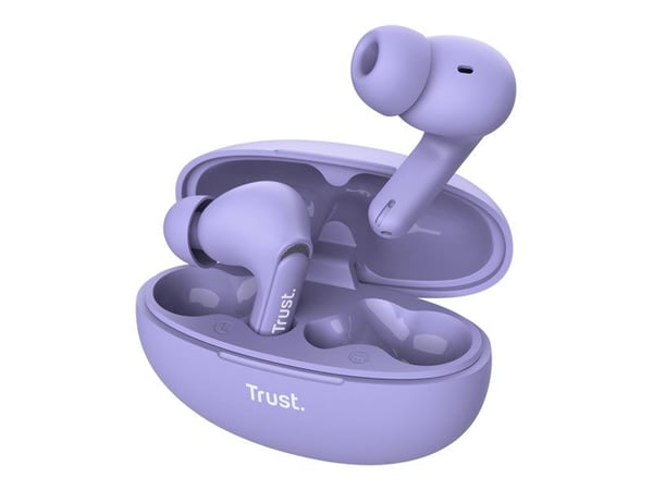 Trust Yavi - Ægte trådløse øretelefoner med mik. - i øret - Bluetooth - lilla