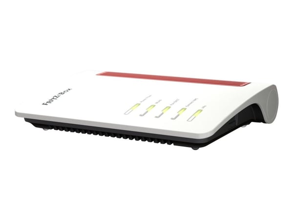 FRITZ!Box 5530 Fiber - Trådløs ruter - GPON-terminal / talekort 3-portssvitsj - 1GbE, 2.5GbE, GPON, XGS-PON, AON - Wi-Fi 6 - Dobbeltbånd - VoIP-tel...