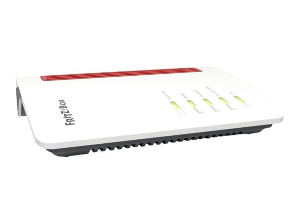 FRITZ!Box 5530 Fiber - Trådlös router - GPON-terminal / röstkort 3-ports-switch - 1GbE, 2.5GbE, GPON, XGS-PON, AON - Wi-Fi 6 - Dubbelband - VoIP-te...