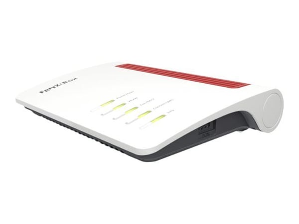 FRITZ!Box 5530 Fiber - Trådlös router - GPON-terminal / röstkort 3-ports-switch - 1GbE, 2.5GbE, GPON, XGS-PON, AON - Wi-Fi 6 - Dubbelband - VoIP-te...