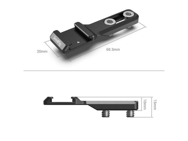 SmallRig 2879, Cold shoe -kenkä, Musta, Alumiini, 1/4-20", Kiina, 110 mm