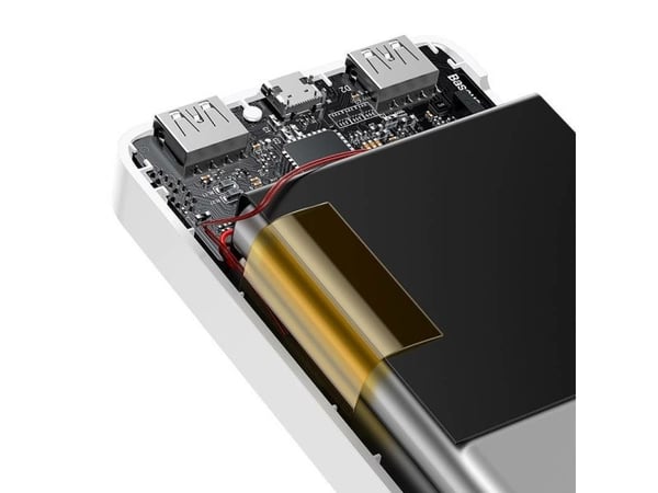 Baseus Bipow 20000 mAh 2xUSB USB-C 15W valkoinen