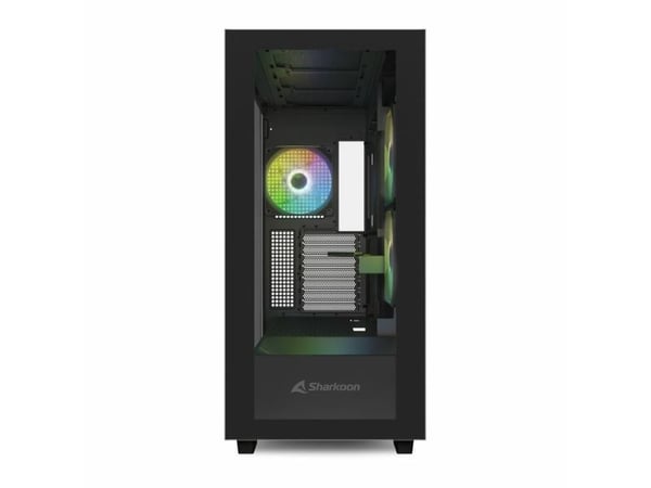 Sharkoon Rebel C60 RGB - Tower - ATX - sidepanel med vindu (herdet glass) - ingen strømforsyning (ATX) - USB/lyd